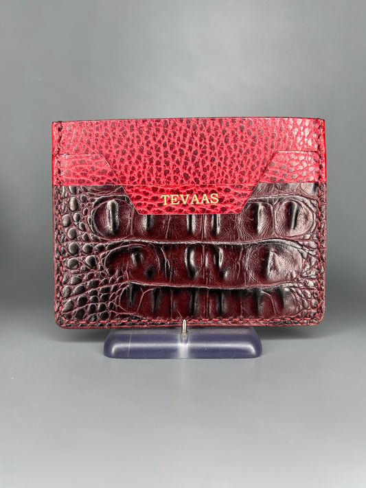 Cape Caro Cardholder – Croco Ruby