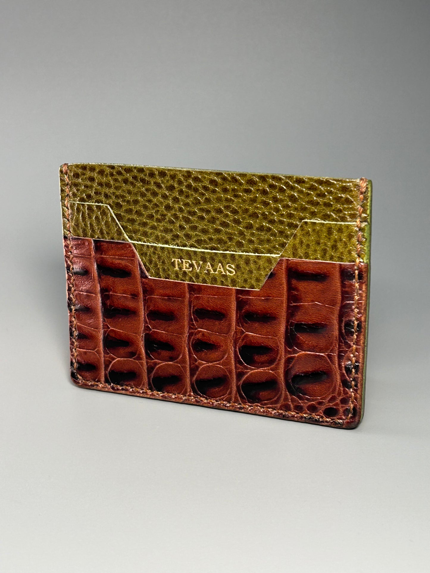 Cape Caro Cardholder – Croco Olive