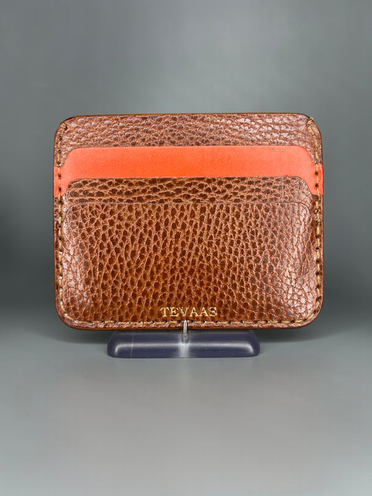 Dollaro Cardholder – Brown & Orange