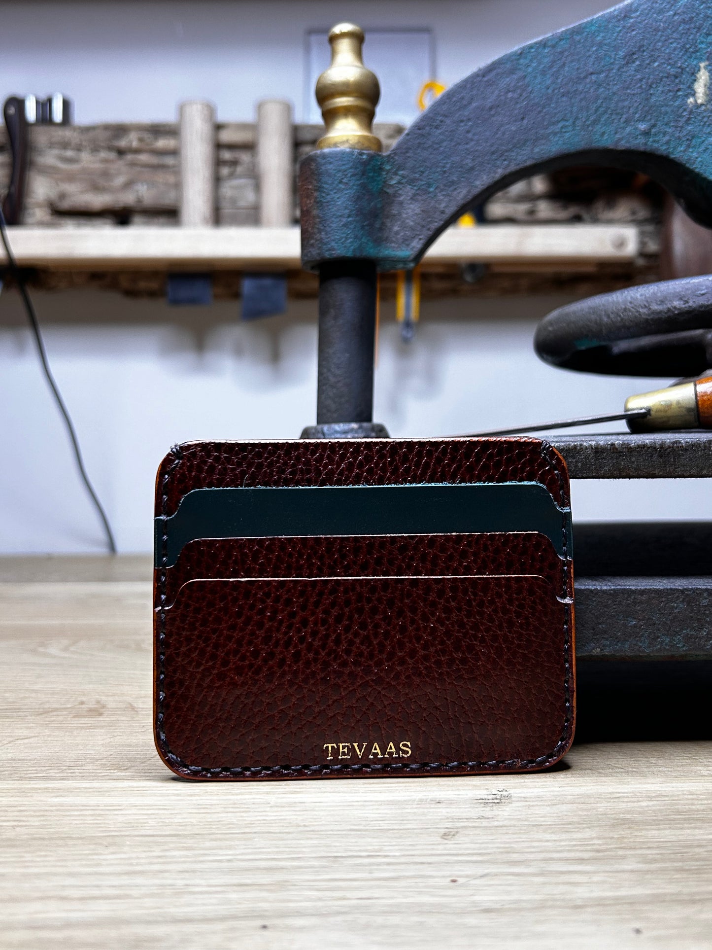 Dollaro Cardholder – Brown & Ocean