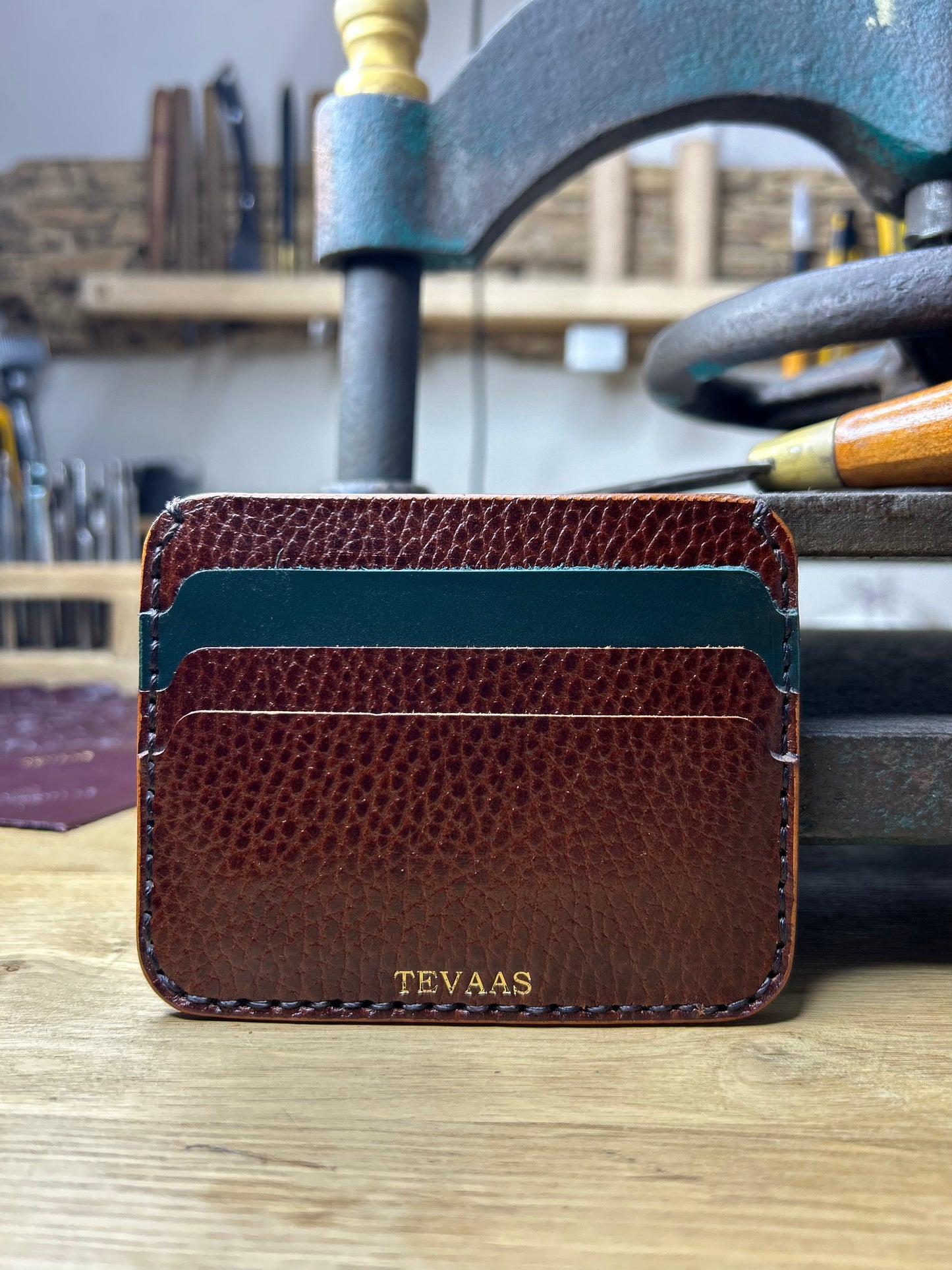 Dollaro Cardholder – Brown & Ocean