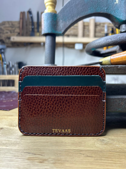 Dollaro Cardholder – Brown & Ocean
