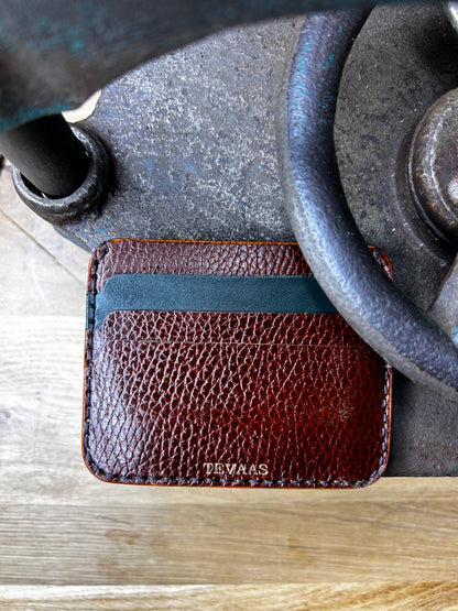 Dollaro Cardholder – Brown & Ocean