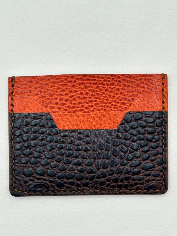 Cape Caro Cardholder - Brown Croco & Orange - Image 4