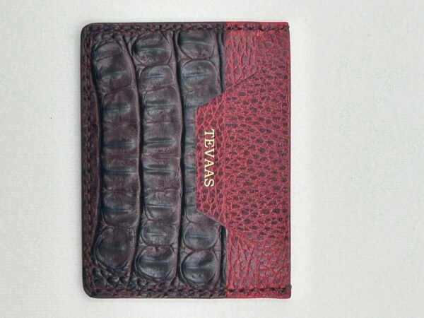 Cape Caro Cardholder - Croco Ruby - Image 2