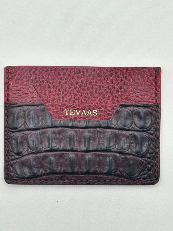 Cape Caro Cardholder - Croco Ruby - Image 3